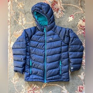 L.L. Bean kids Blue Puffer Down Jacket. Unisex Size L 14-16